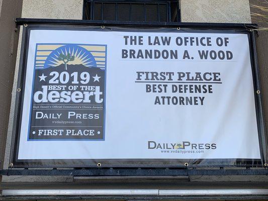 2019 Best of the Desert First Place Best Defense Attorney!