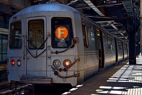 MTA: The F line. One of several express lines, in our Subway System. NYC.