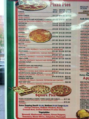 Updated menu, as of 9/10/16.