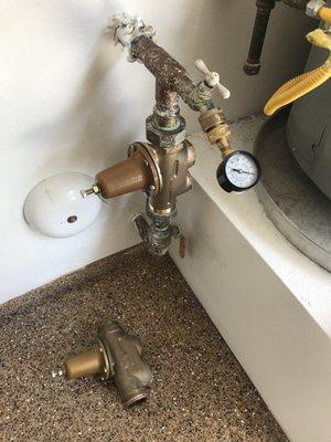 Changed out a water pressure regulator