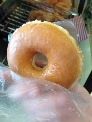 I'm about to get very intimate with this glazed donut.