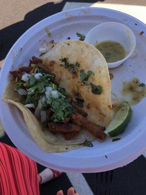 The last taco al pastor after I scarfed the first two!