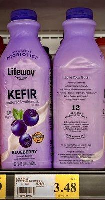 I've been drinking blueberry Kefir since the 70's for health with it's 12 active pro biotics... Winco has a great price too.