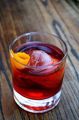 Negroni: gin, Campari, Starlino Vermouth, fresh orange ($14).