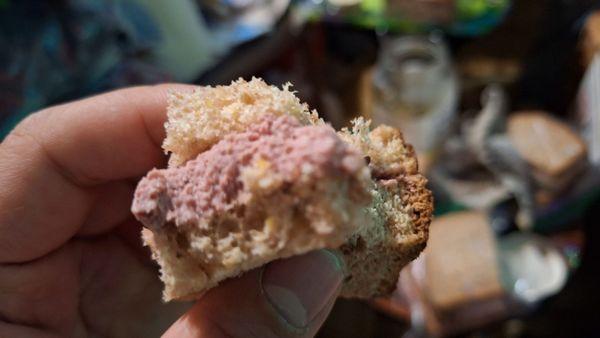 Sandwich made using Continental liverwurst sold by Berolina Bakery