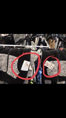 hmmmm different priced tags, same item, double check tags‍