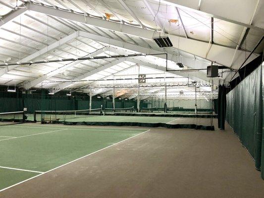 10 indoor tennis courts