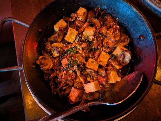 Truffle Mushroom and Tofu Sisig