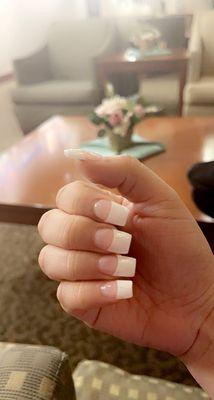 White French tip nails