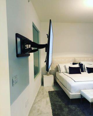 TV Installation on Full Motion Mount!