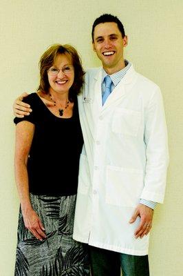 Dr. Jason Schmitt, AuD with one of his patients.