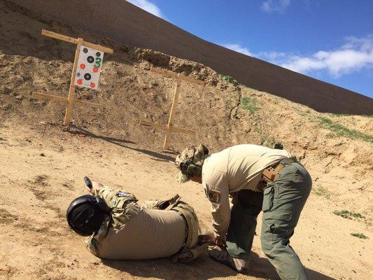 Tactical shooting involves different unusual positions