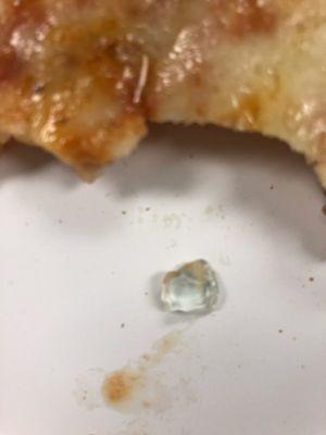 Glass was found in the pizza