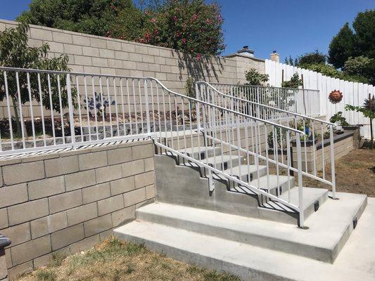 Fresh set of backyard handrails. Perfect to get started on your end of summer/early fall landscaping