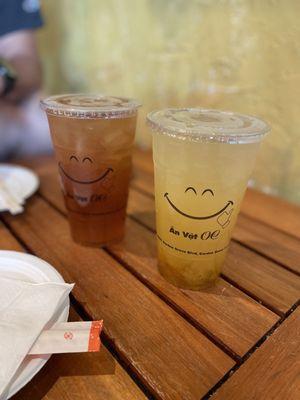 Orange & Peach Green Tea (Trà Dão Cam Xä) $4.99 Salted Kumquat (Tac Muoi) $4.99