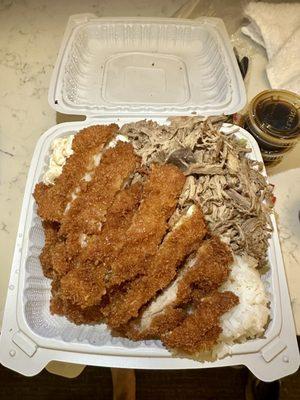 Kalua Combo with Katsu Chicken