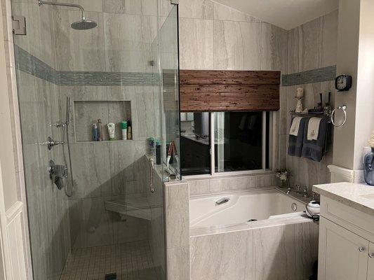 Master Bathroom remodel-new tile& floor