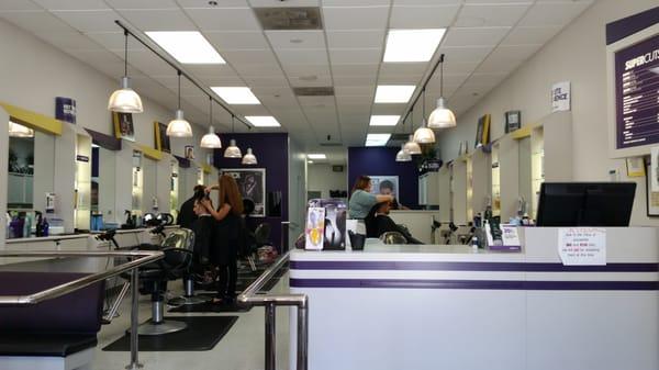 Area where the hair cutting happens.