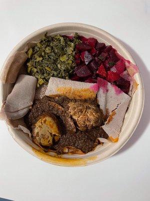 Doro Wot, Injera, Side of Chilled Beets,