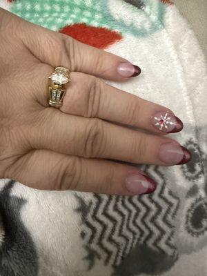 Love my almost Christmas nails!