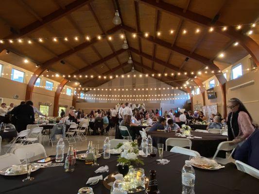 Wedding reception in the parish hall