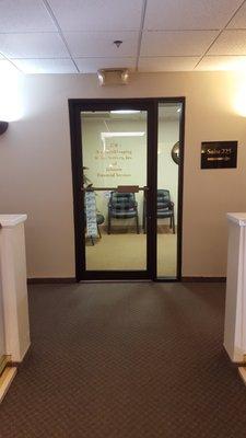 Our office is on the 2nd floor in Suite 250.