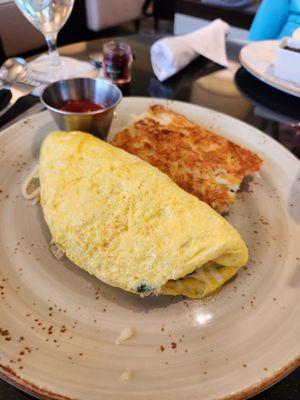 3 item omelette, $20. The Swiss cheese is really good