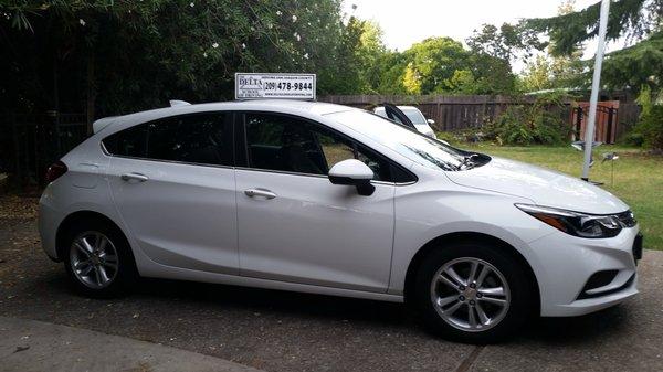 Our newest vehicle we have added to our fleet of training cars. 2017 Chevy Cruze