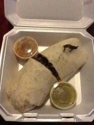 This is the new MEGA Burrito, $7.99 but it barely fits in the box, amazing