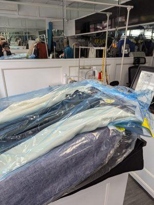 We used them for seasonal dry cleaning - 3 dresses and 3 suits and 1 blouse