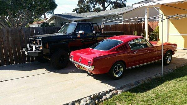 1975 Chevy K10 65 Mustang Fastback 2 + 2