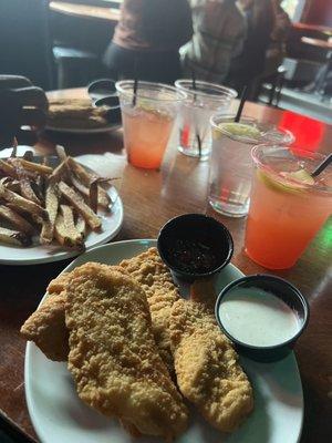 Tenders, fries and drinks