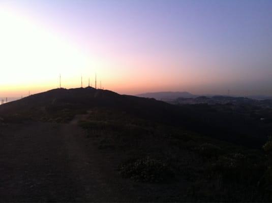 San Bruno Mountain at sunset