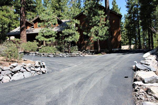 Partial view of driveway, with some of the tech challenges