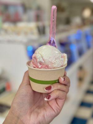 Strawberry cheesecake gelato