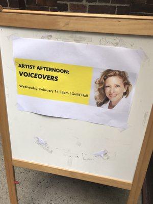 Voiceover Workshop w: Sarah Krieger