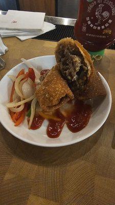 Cheesesteak egg roll