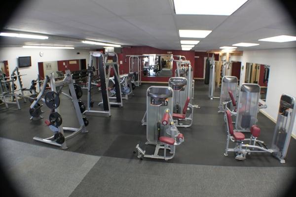 Bird's Eye View of the Gym Area at Wolf Total Fitness