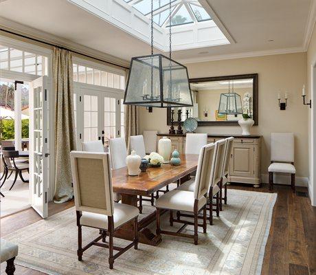 Custom DC1048 Chandelier with a hand-pounded, textured finish. Interior Design by Shawna Biel Interiors. Photo by Brady Architectural.