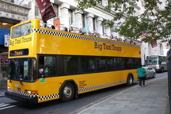 One of our new double decker buses that provide the best view of the city sights.