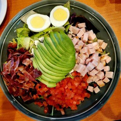 My Cobb salad today at our most frequented and  favorite go-to eatery. Hello! Welcome!