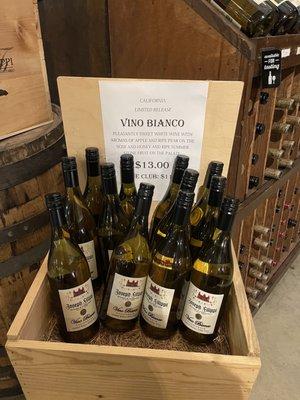 Vino Bianco $13 ( memebers price $11 )