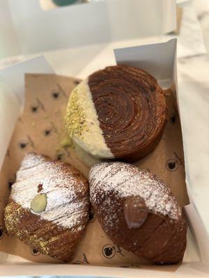 Pistachio Rolly Croissant, Pistachio Croissant and Nutella Croissant- absolutely delicious