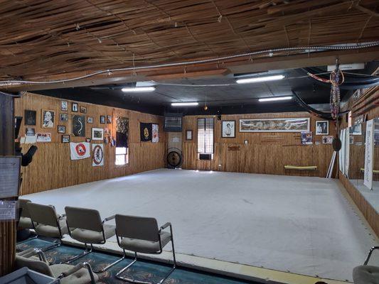 Large mat are for Jujitsu and Tai Chi classes