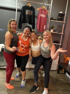 Friendship! I met all of these amazing ladies at OTF Point Loma, they motivate me every time we take class together!