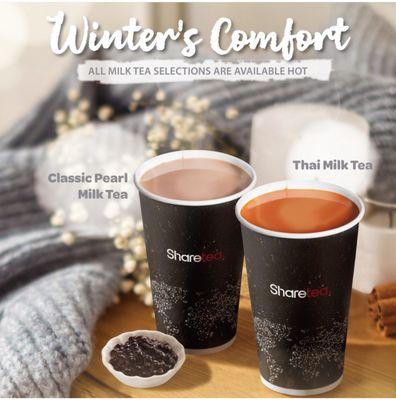 Enjoy the cold weather in comfort, make your usual milk tea in "hot" version!