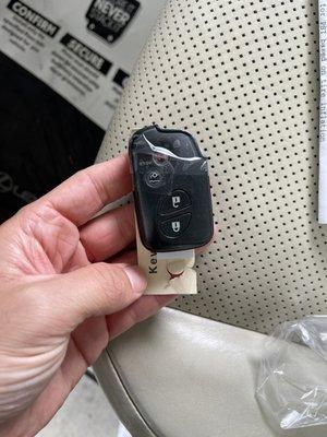 They couldn't remove the tape from my key?