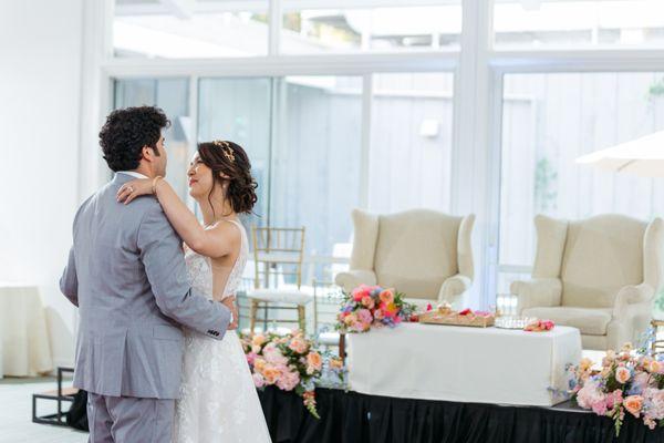 Wedding setup in the main dining room.