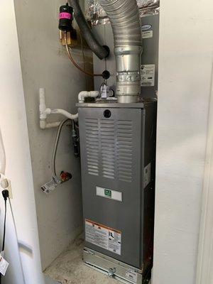 New evaporator A/c coil and furnace installation