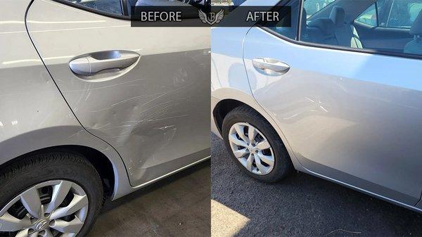 Before & After Toyota Corolla collision repair